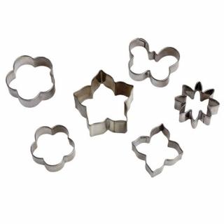 Flori, Fluturi - MiniDecupatoare Inox O 2.2 - 3.5 cm, Set 6 Buc