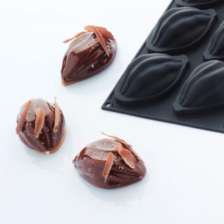 Forma Silicon Fruct Cacao 9.5 x 6.1 x H 3.9 cm, 6 cavitati, 95 ml