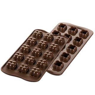 Forma Silicon Praline Silikomart 3D Game 2.2 x 2.2 x H 2 cm, 8 ml, 15 cavitati (SCG51)