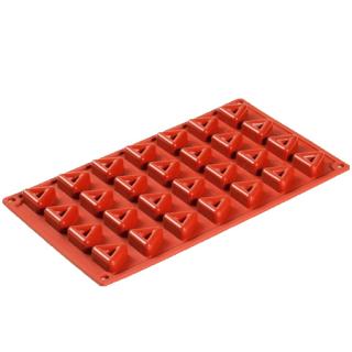 Forma Silicon Savarin Triunghi Mignon 3x3xh1.35 cm, 28 cavitati