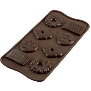 Forma Silicon Snack Silikomart Biscuit 4.9 x 2.9 x H 6.8 cm, 16.1 ml, 8 cavitati (SCG25)