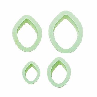 Frunza Ascutita cu Margini Zimtate - Decupatoare Plastic O 3.5 - 7 cm, Set 4 Buc