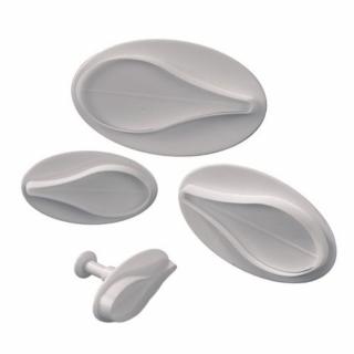 Hibiscus - Decupatoare Plastic cu Extractor O 4.8 - 11 cm, Set 4 Buc