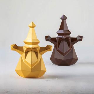 Imbratisarea lui Mos Craciun 3D, 15.2 x 11.5 x H 20 cm, Set Matrite Plastic 2 Subiecte Ciocolata