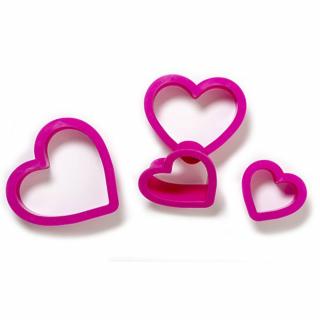 Inima - Decupatoare Plastic O 4 - 8 x H 2.2 cm, 4 Buc