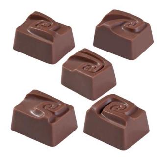 Matrita Policarbonat 5 modele 35 Praline Ciocolata, 3 x 2,4 x H 1,8 cm, 10 g