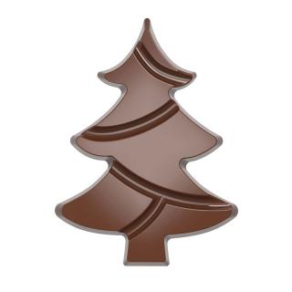 Matrita Policarbonat Brad Craciun 4 Forme Ciocolata 9.7 x 7.25 x H 1 cm, 36.5 g