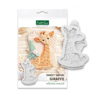 Mulaj Silicon Baby Jungle Girafa si Bandana, 2 Subiecte O 1.8 si 8.3 cm