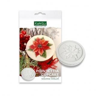 Mulaj Silicon Craciun - Decor   Top Cupcake cu Floare Craciun O 7 cm