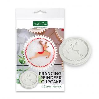 Mulaj Silicon Craciun - Decor   Top Cupcake cu Ren O 7 cm