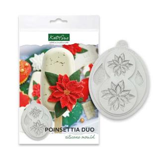 Mulaj Silicon Craciunita cu Frunze Katy Sue O 5 - 4 cm, 4 Decoruri