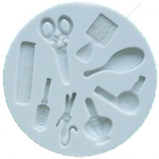 Mulaj Silicon Hairstyle, 2.2 - 3 x 0.5 - 1.9 cm, 8 Decoruri