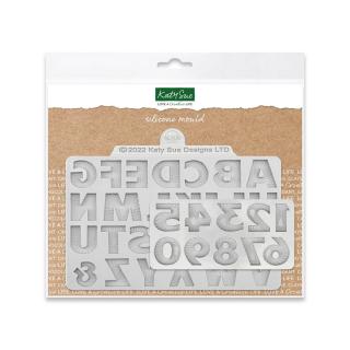Mulaje Silicon Alfabet + Cifre cu Stralucire H 2.3 cm, Set 2 Buc