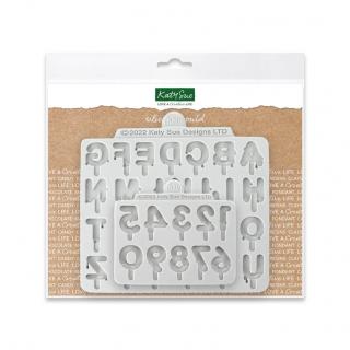 Mulaje Silicon Alfabet + Cifre Stil Stil LollyPops H 2.8 cm, Set 2 Buc