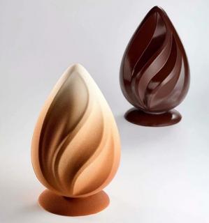 Ou Paste Flame O 13 A  H 21.5 cm, Set Matrite Plastic 2 Subiecte Ciocolata