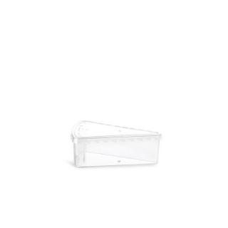 Pahar cu Capac, 12 x 8 x H 4.2 cm, Transparent, Set 10 buc