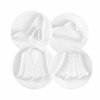 Party Fashion - Decupatoare Plastic cu Extractor O 5.5 cm, Set 4 Buc