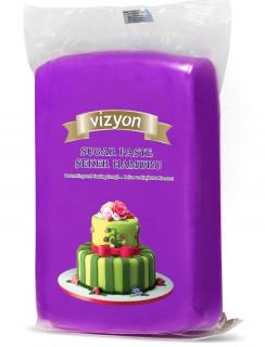 Pasta de Zahar Violet Inchis, Acoperire si Decoruri, 1 kg, Vizyon