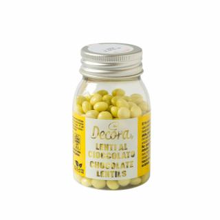 Perle Aplatizate Ciocolata Galben O 10 mm, 80 gr