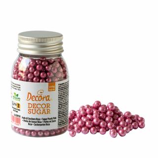 Perle Zahar Roz Metalizat O 5mm, 100 gr