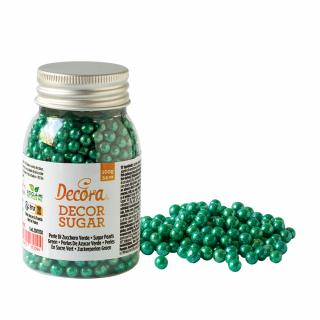 Perle Zahar Verde Metalizat O 5mm, 100 gr