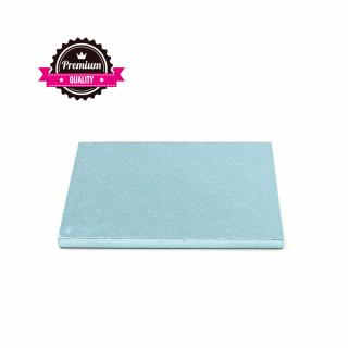 Platou Tort Patrat Bleu, 20 x 20 x H 1.2 cm