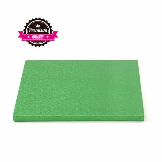 Platou Tort Patrat Verde, 35 x 35 x H 1.2 cm