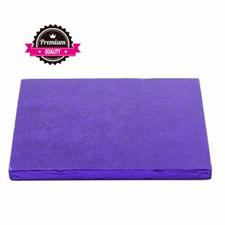 Platou Tort Patrat Violet, 40 x 40 x H 1.2 cm