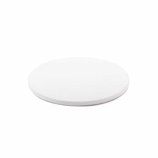 Platou Tort Rotund Alb Satinat, O 25 x H 1.2 cm