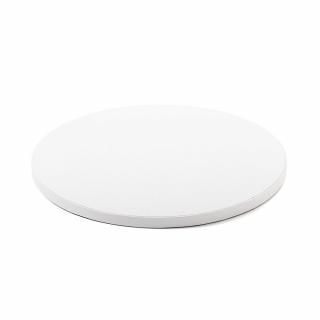Platou Tort Rotund Alb Satinat, O 40 x H 1.2 cm