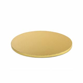 Platou Tort Rotund Auriu Satinat, O 30 x H 1.2 cm