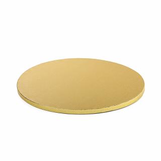 Platou Tort Rotund Auriu Satinat, O 40 x H 1.2 cm