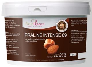 Praline Intense 69%, Umplutura Migdale si Alune Padure, 4.5 Kg, PatisFrance