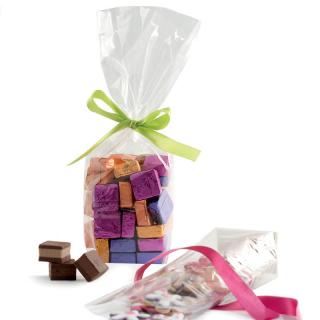 Pungi S cu Baza Carton, Celofan Transparent, 7.5 + 4 x H 22 cm, Set 100 Buc