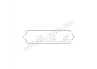 Sablon Plastic Lateral Decor Lalele, 34 x 9 cm