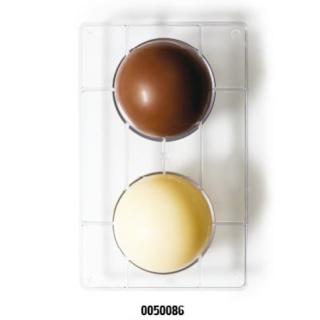 Semisfere Ciocolata O 10 cm - Matrita Policarbonat, 2 cavitati