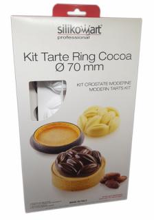 Set Tarte O 7 cm Cocoa, 8 Rame Microforate + Forma Silicon 8 Cavitati