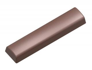 Snack Ciocolata 20 x 4.6 x H 2.3 cm, Matrita Policarbonat Nougat, 2 cavitati, 211.85 gr