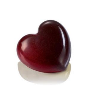Snack Ciocolata 4.5 x 4.2 x H 1.6 cm - Matrita Policarbonat Inima, 12 cavitati