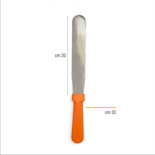 Spatula Nivelare Dreapta din Inox cu Maner Plastic, Lama L 20 x 3.6 cm