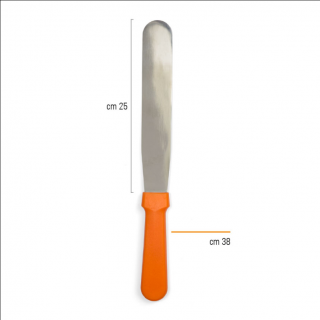 Spatula Nivelare Dreapta din Inox cu Maner Plastic, Lama L 25 x 3.6 cm