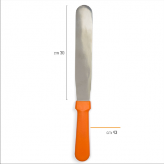 Spatula Nivelare Dreapta din Inox cu Maner Plastic, Lama L 30 x 4.3 cm