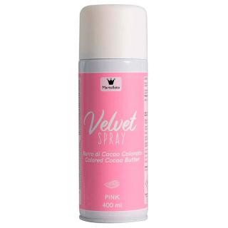 SPRAY VELVET - Colorant Alimentar Roz fara E171, 400 ml