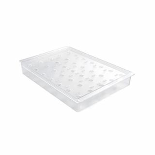 Suport 21 Produse pe Bastonase, 36 x 23.5 x H 4.8 cm, Plastic Transparent