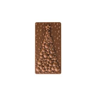 Tablete Ciocolata 15.4 x 7.7 x H 1.3 cm - Matrita policarbonat Bubble Tree, 3 cavitati