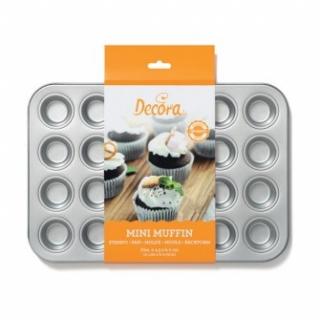 Tava Minimuffins 24 Cavitati Baza O 3 Top O 4.3 x H 3 cm, Otel Antiaderent