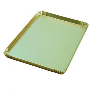 Tavita Prezentare Aluminiu Eloxat Auriu, 4 margini, 30.5 x 22.5 x H 2 cm