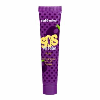 Balsam de buze Cafe Mimi SOS Lip Balm Plum cu extracte naturale si Vitaminele E si F 15ml