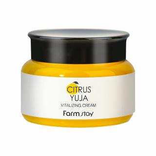 Crema pentru fata revitalizanta cu efect antirid si luminozitate Farmstay Citrus Yuja Vitalizing 100g