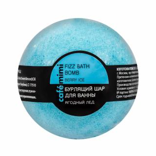 Figurina-bila (bomba) efervescenta de baie Cafe Mimi Bath Bomb Berry Ice cu Afine si Migdale 120gr